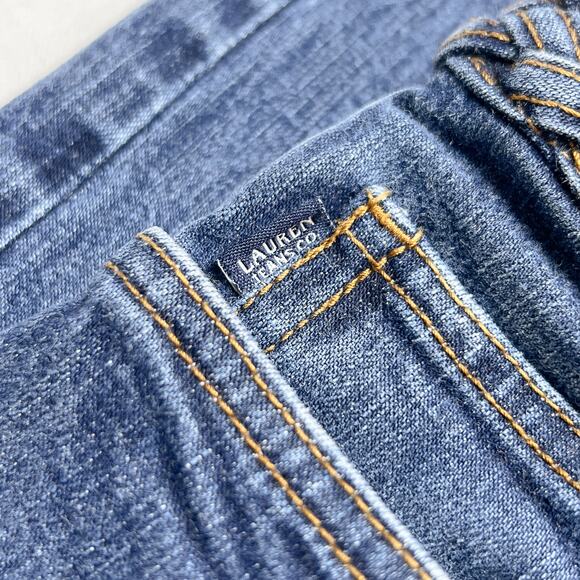 Ralph Lauren Lauren Jeans Co Braided Jeans Denim High Rise Women's 14 Western - Picture 8 of 8